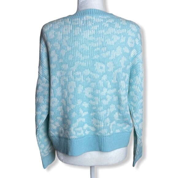 John + Jenn NEW Mystic Large Leopard-Print Knit Sweater Women's Size XS - Picture 8 of 9